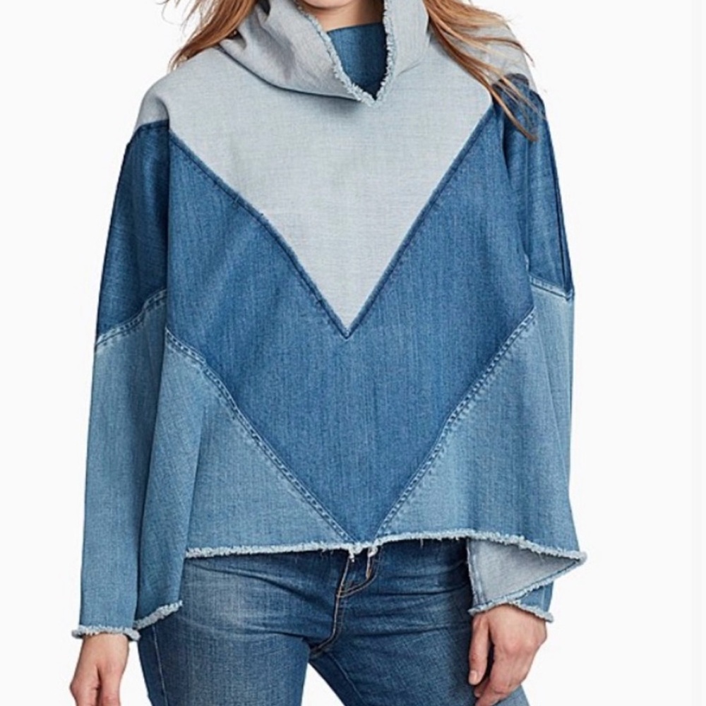 Ella Moss oversized denim pullover